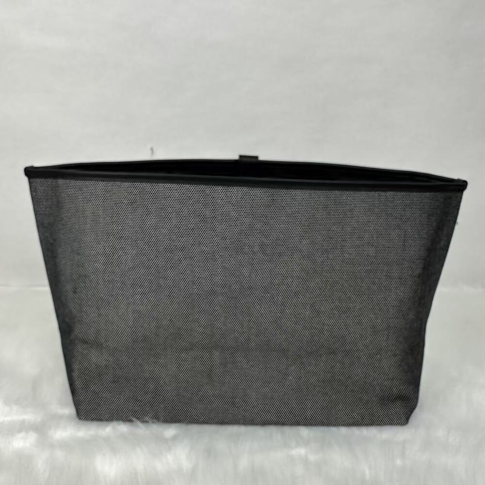 Coach Large Tote Bag Insert In Canvas And Smooth Leather In Black New C4812